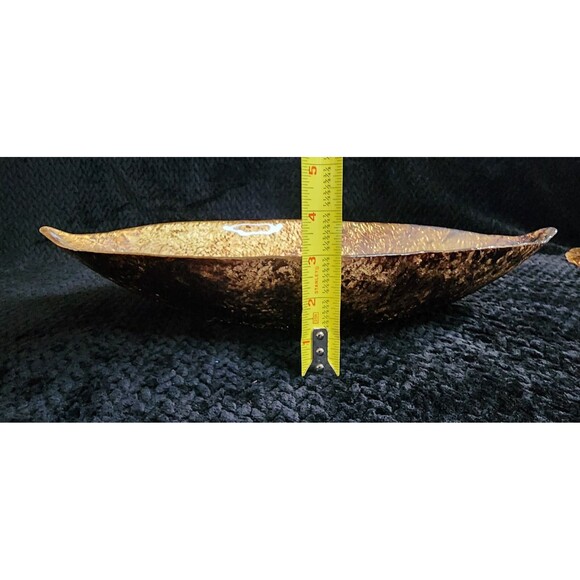 Mid-Century Iridescent Glass Console Bowl – Hollywood Regency Style – 1950–1970 - Picture 8 of 9